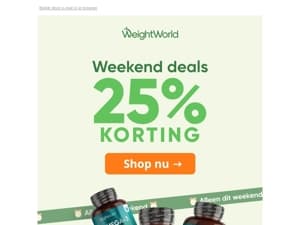⏰ Laatste kans: 25% korting op alle supplementen