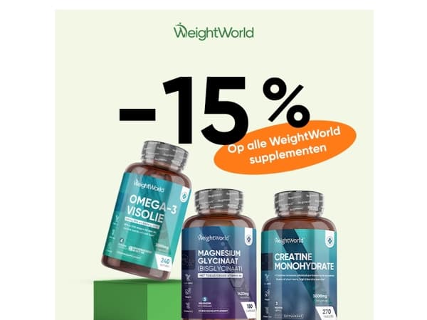 🍁 Novemberdeal: 15% korting op je supplementenroutine