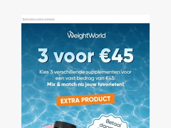 3 voor €45!? 😱