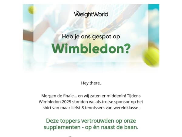 Heb je ons gespot op Wimbledon? 🎾