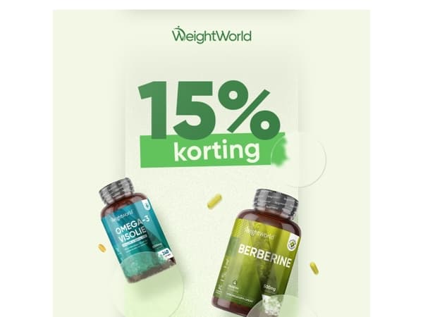 Nu 15% korting op je favoriete supplementen