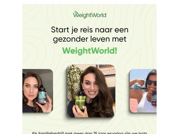 Start je reis naar een gezonder leven met WeightWorld 🌱