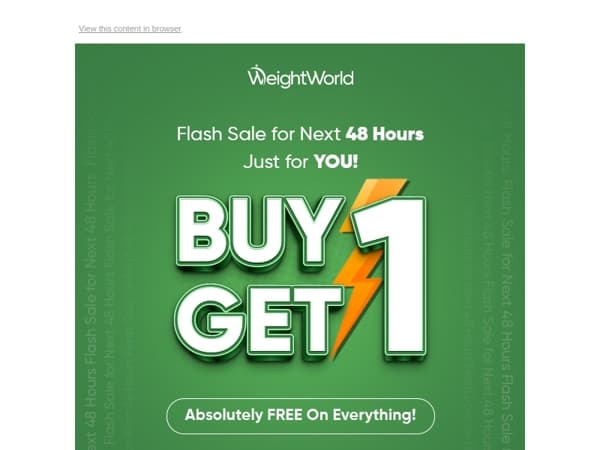 Buy 1 Get 1 FREE: For Next 48 Hours Only. Hurry!🏃‍♀️‍➡️