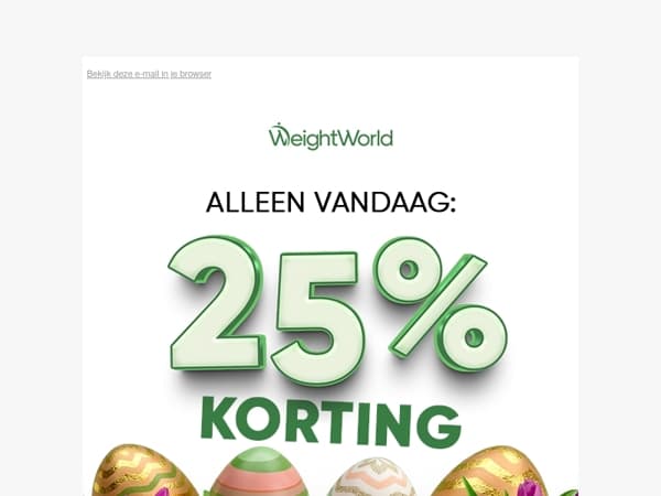25% korting? Ja, echt!