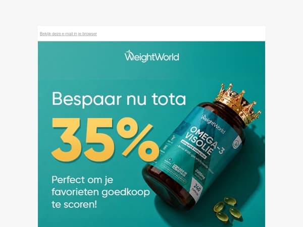Bespaar nu tot 35%! 😎