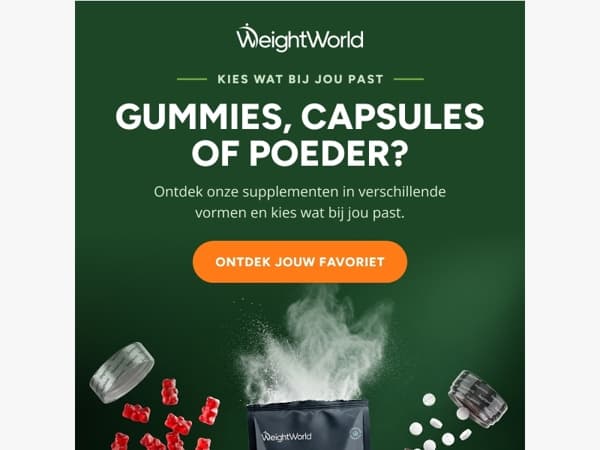 Gummies, capsules of poeder? 🤔