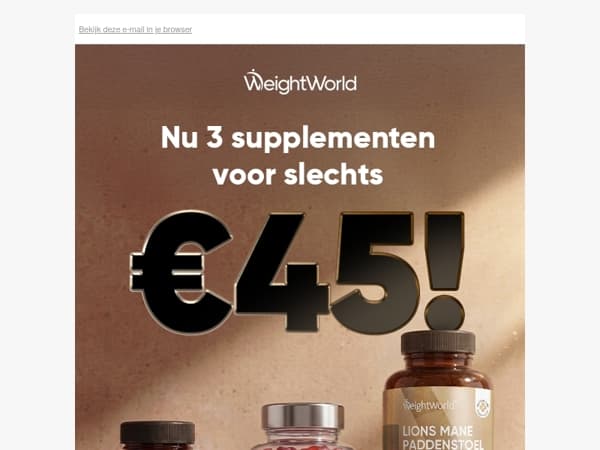 Mix & match: 3 voor €45