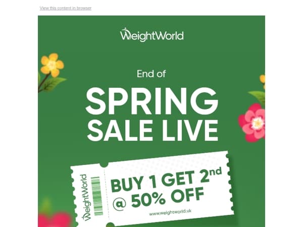 End of Spring Sale: Buy 1 Get 1 @ 50% Off Live Now