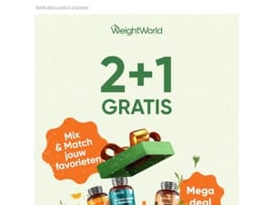 ⏰ Laatste kans: 2+1 GRATIS!