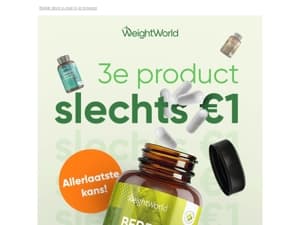 Laatste kans: 3e product €1 ⏳