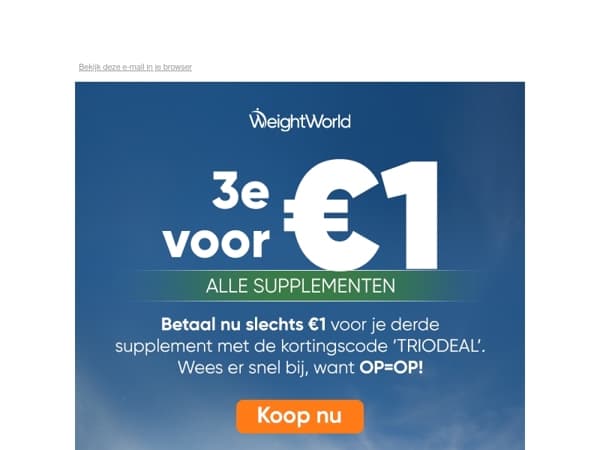 Maar €1!? 😱