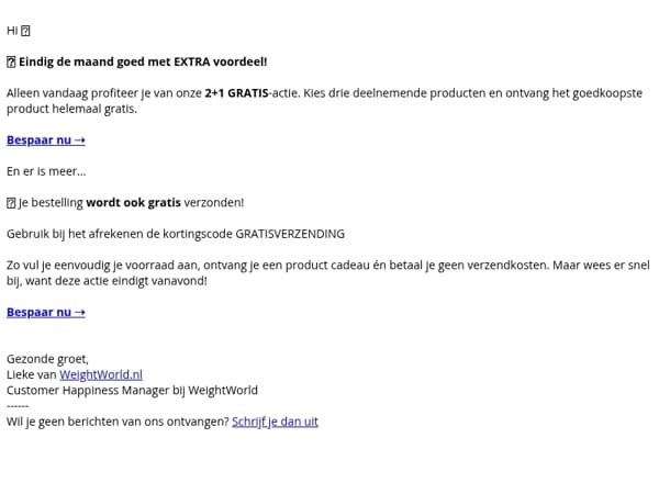2+1 GRATIS én gratis verzending! 🎁