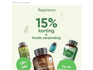 15% korting + GRATIS verzending!? 🤩