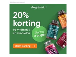 Scoor nu -20% op vitamines en mineralen