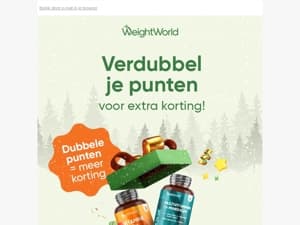 🎯 Ontvang dubbele punten en extra korting!