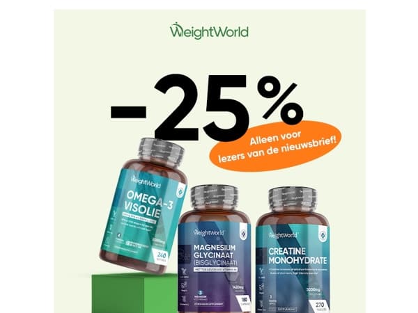 Extra korting voor nieuwsbrieflezers.. 👀