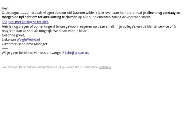 Zomerse kortingen tot 40% wachten op jou!