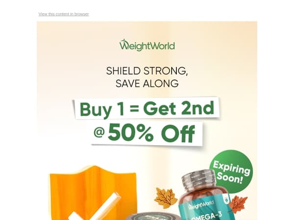 Buy 1 & Get Any 2nd at 50% Off🤑 Get Your Immunity Favs TODAY