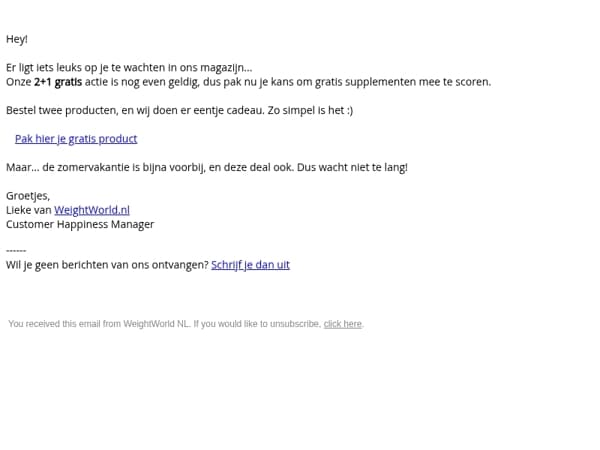 Je gratis supplement ligt klaar.. 🎁