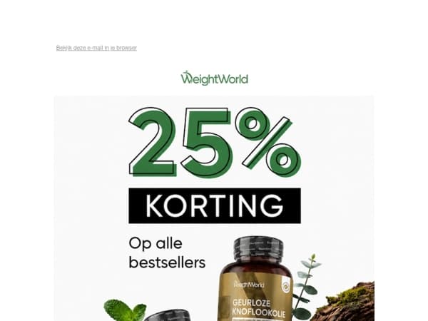 25% korting op bestsellers 🥳
