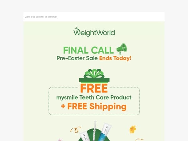 Pre-Easter Sale Ends Today: Free Gift + Free Shipping...!