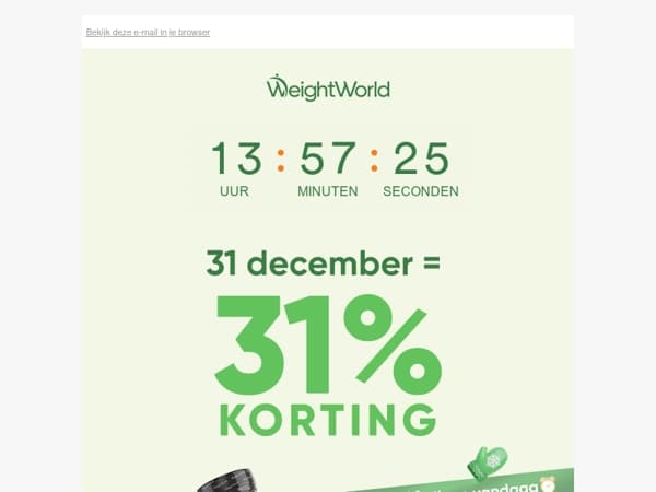 Aftellen met mega korting 🥂