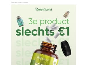3e product slechts €1!