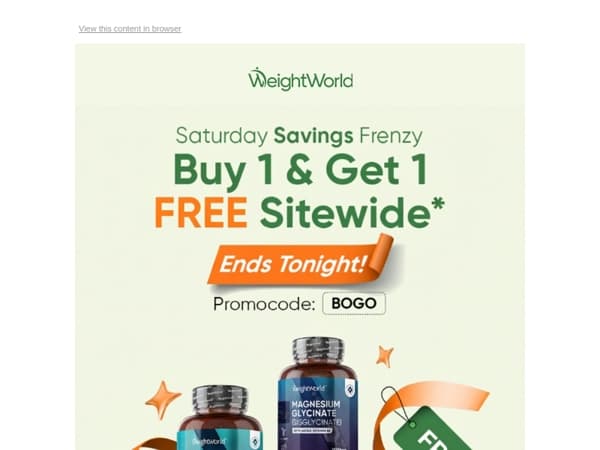 Buy 1 Get 1 FREE: For Next 24 Hours Only. Hurry!🏃‍♀️‍➡️