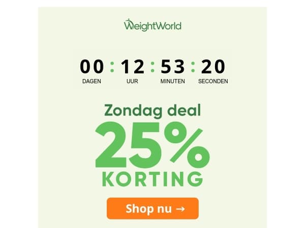 🚨 Mega deal alleen vandaag: 25% korting op alles