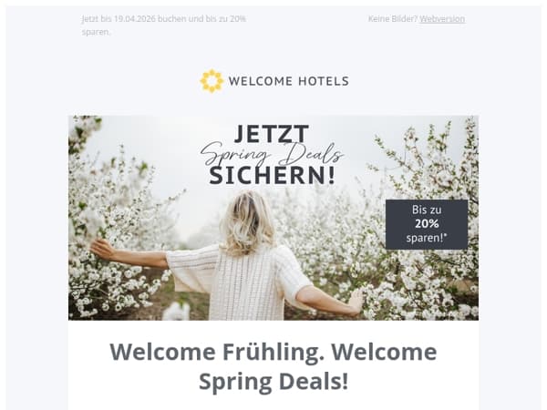 Welcome Frühling. Welcome Spring Deals!