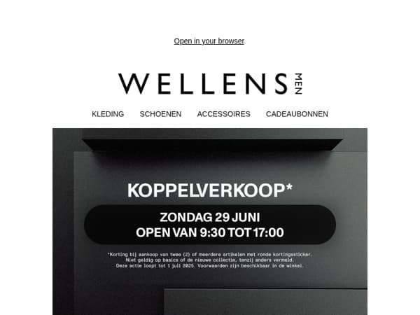 Zondag extra lang open tot 17u – ontdek onze koppelverkoop