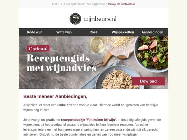 Alsjeblieft: een kleinigheidje voor je...