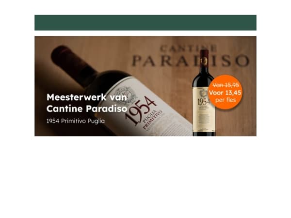 Paradiso 1954 Primitivo - 4.3★ op Vivino én nu voor €13,45!