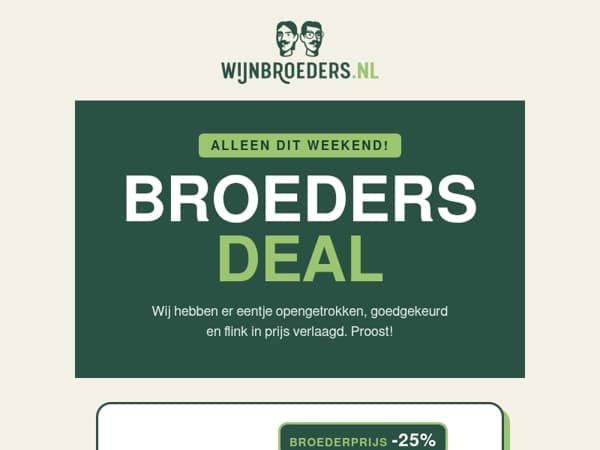 Broedersdeal! Primitivo voor € 9,95 🍷