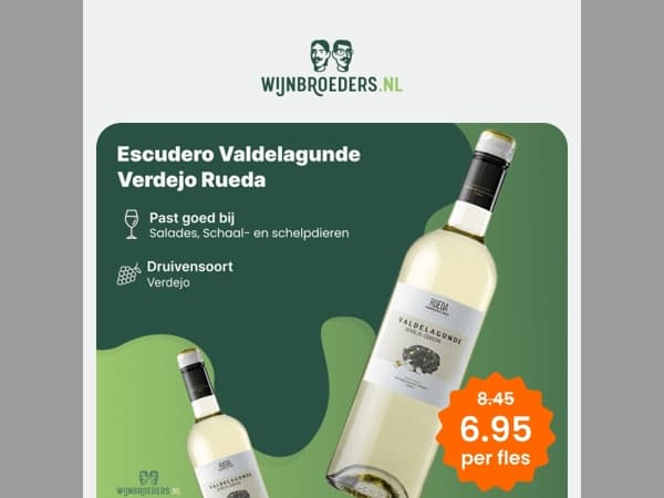 Midweekknaller: Verdejo Rueda nu €6,95!
