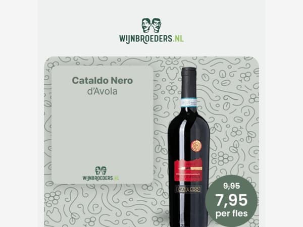 Introductieaanbieding: Cataldo Nero d’Avola nu €7,95!