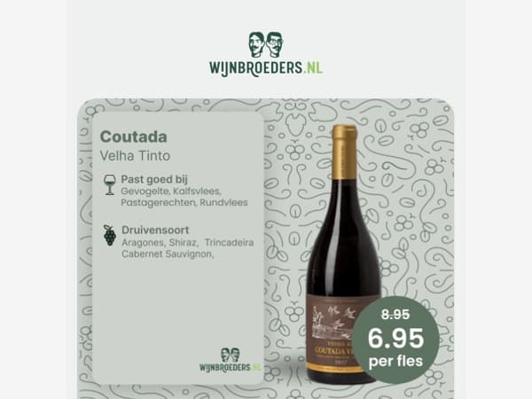Midweekdeal: Coutada Velha Tinto nu €6,95!
