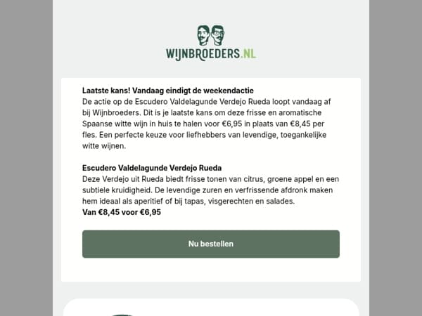 Laatste dag: Verdejo Rueda nu €6,95 per fles!