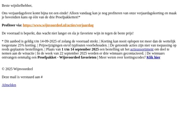 Laatste kans! Ons verjaardagsfeest is bijna voorbij