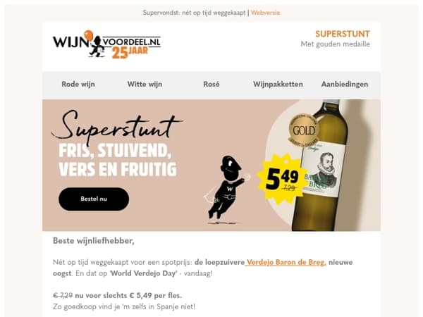 Loepzuivere Verdejo mét goud | 5,49