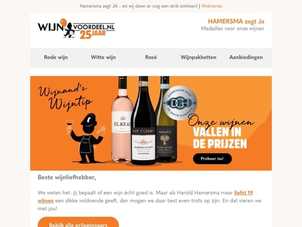 Medailles voor onze wijnen – al vanaf € 5,49 per fles