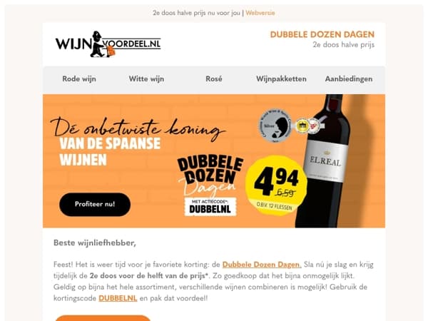 Laagste prijs: El Real Tinto | € 4,94