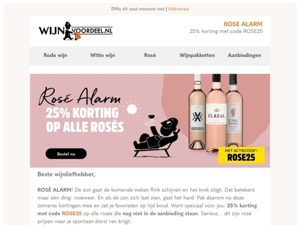 Rosé Alarm! | Nu 25% korting