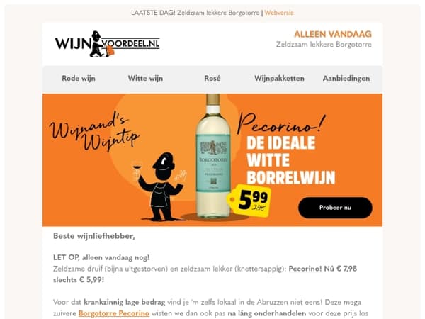 LAATSTE DAG! Zeldzaam lekkere Borgotorre