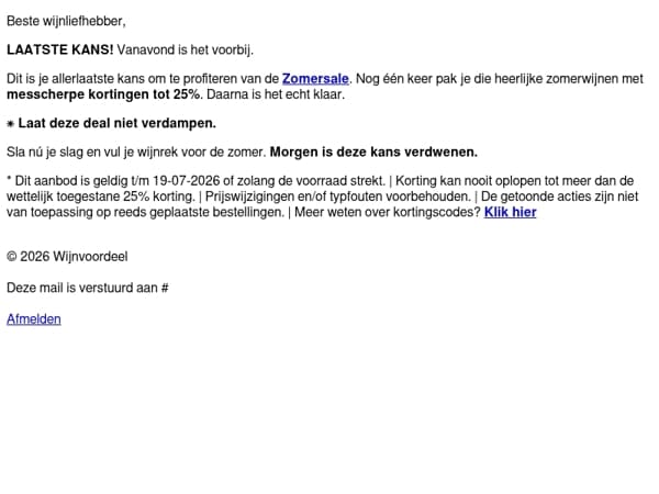 Allerlaatste kans: zomersale