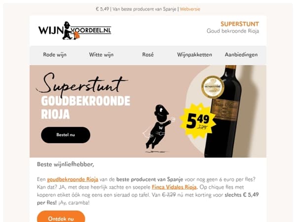 SUPERSTUNT| Goudbekroonde Rioja