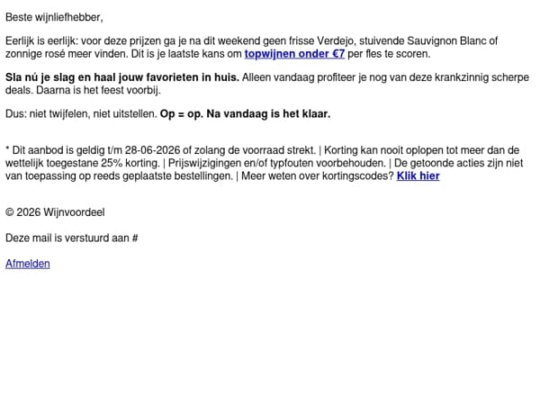 Laatste kans: topwijnen onder 7€