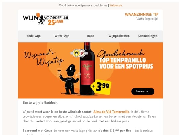 Top Tempranillo voor een spotprijs