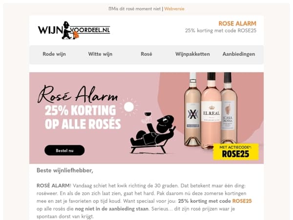 Rosé Alarm! | Nu 25% korting