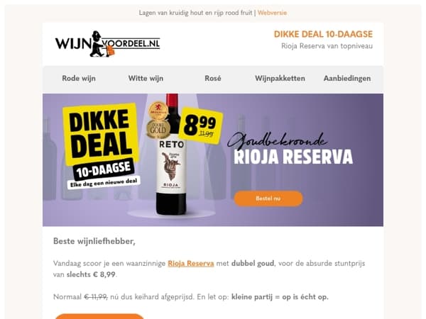 Goud & dubbel Goud voor deze Rioja Reserva